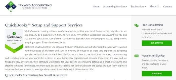 tax and accounting services newsletter sign up form image marketing for accountants