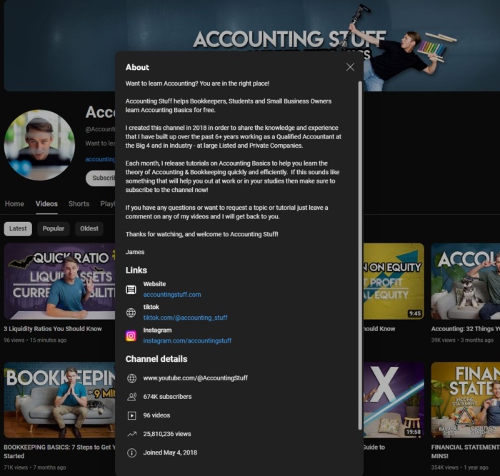 Accounting stuff Youtube. 