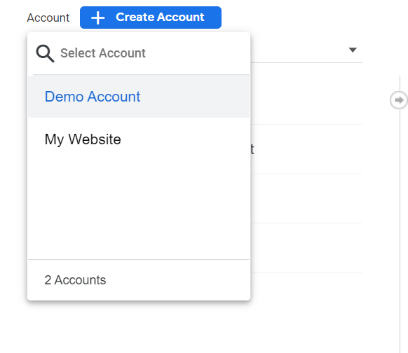 How to Set Up Google Analytics 4 - Account Column