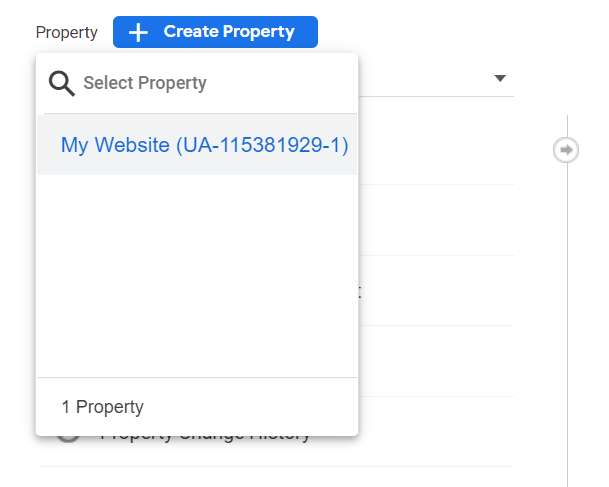 How to Set Up Google Analytics 4 - Property Column