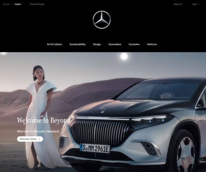 Mercedes Benz landing page screenshot  High Ticket Digital Marketing
