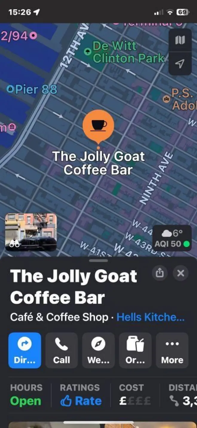 The Jolly Goat Coffee Bar on Apple Maps.