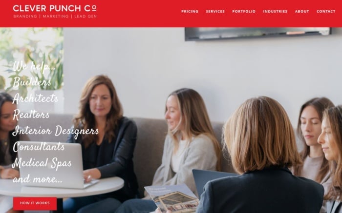 Clever punch agency website. 