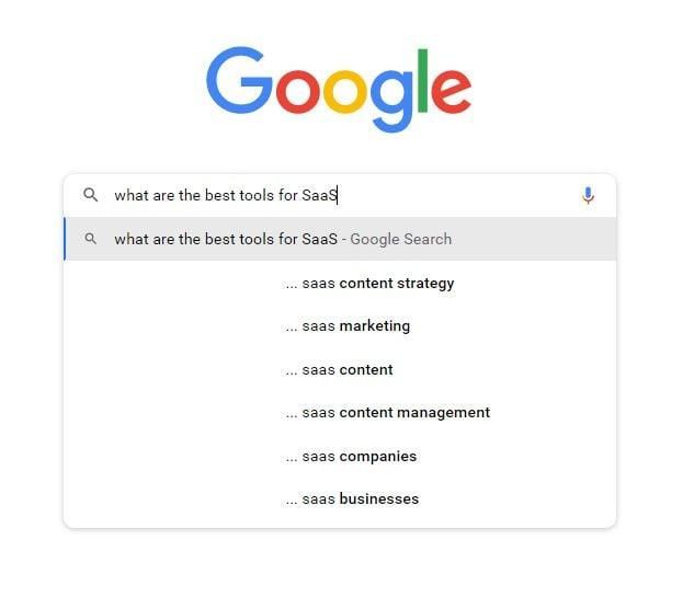 A google search for "What are the best tools for SaaS."