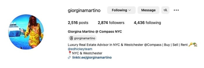 Giorgina Martino instagram page. 