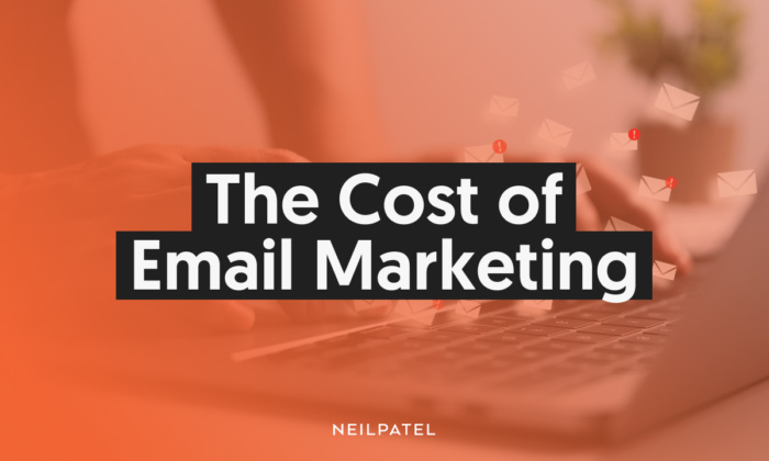 A graphic saying "The Cost of Email Marketing"