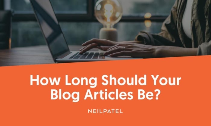 A graphic that says "How Long Should Your Blog Articles Be?"