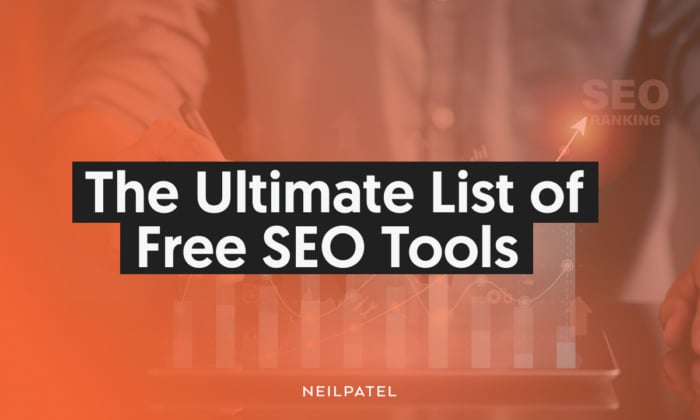A graphic saying "The Ultimate List of Free SEO Tools."