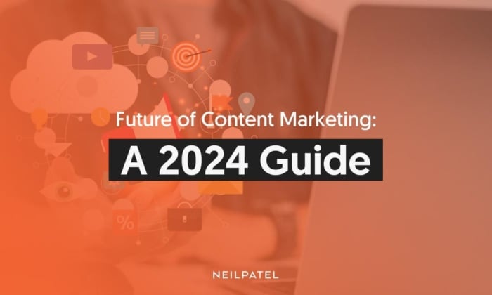 text "future of copy marketing: a 2024 guide" on orange background