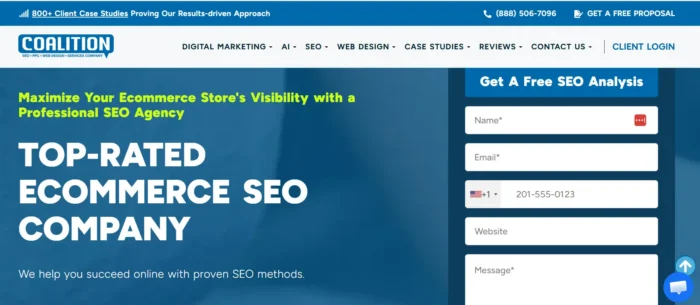 Screenshot of Coalition Technologies homepage