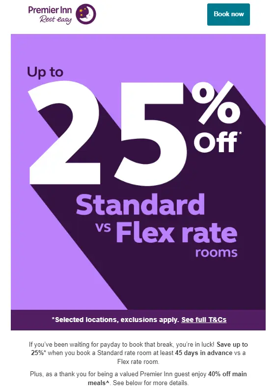 Premier Inn marketing example hotel marketing