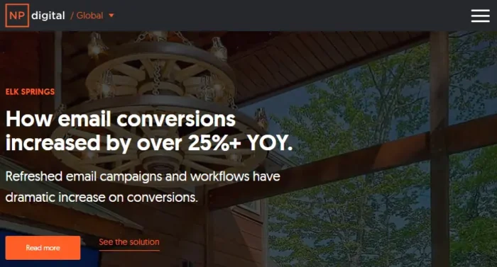 NP digital Elk Springs email conversions increase example hotel marketing