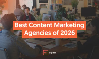 A graphic that says "Best Content Marketing Agencies of 2026."
