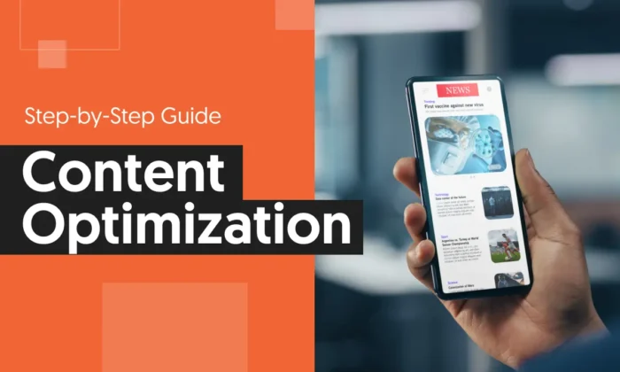 A graphic that says "Step-by-step Guide: Content Optimization."