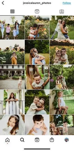 A set of Instagram posts from an Instagram influencer.