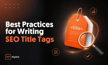 A graphic that says "Best Practices for Writing SEO Title Tags"