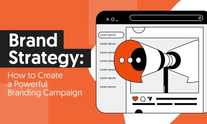 A graphic that says "Brand Strategy: How To Create A Powerful Branding Campaign"