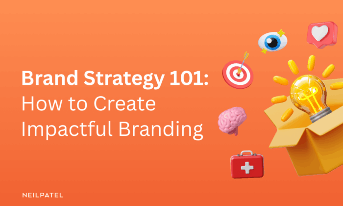 Illustration of items coming out of a box and text that reads "Brand Strategy 101: How to Create Impactful Branding."