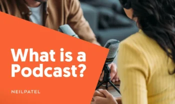 A graphic that says "What Is A Podcast?"