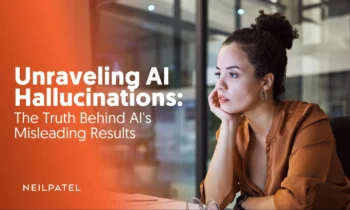 A graphic that says "Unraveling AI Hallucinations: The Truth Behind AI's Misleading Results.