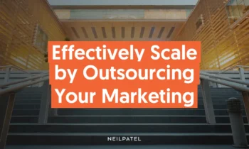 A graphic that says "Effectively Scale by Outsourcing Your Marketing."