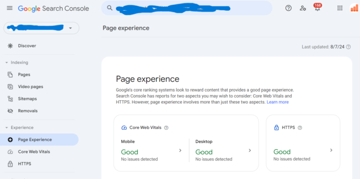 Page experience for an NPA client.