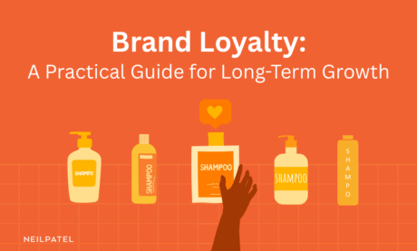 Illustration of a hand reaching for a shampoo bottle and text that reads "Brand Loyalty: A Practical Guide for Long-Term Growth."