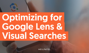 A graphic thats says "Optimizing Google Lens & Visual Searches