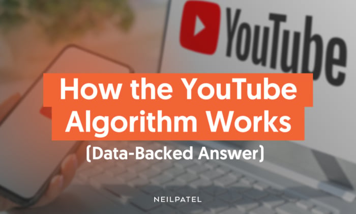 A graphic that says "How The YouTube Algorithm Works: Data Backed Answer."