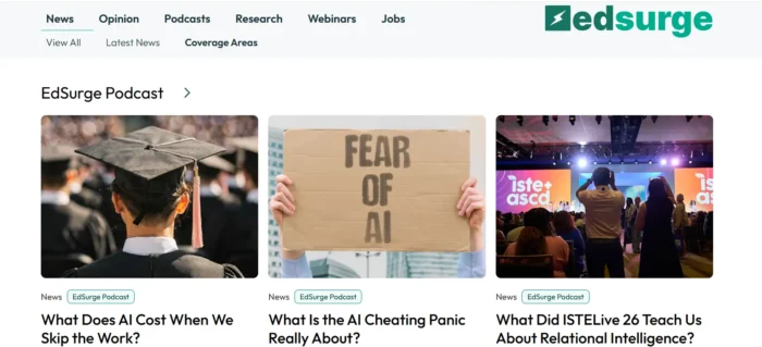 The EdSurge podcast contains episodes astir each things education, including captious issues affecting educators and students.