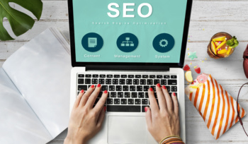 SEO Website Development Data Network Concept
