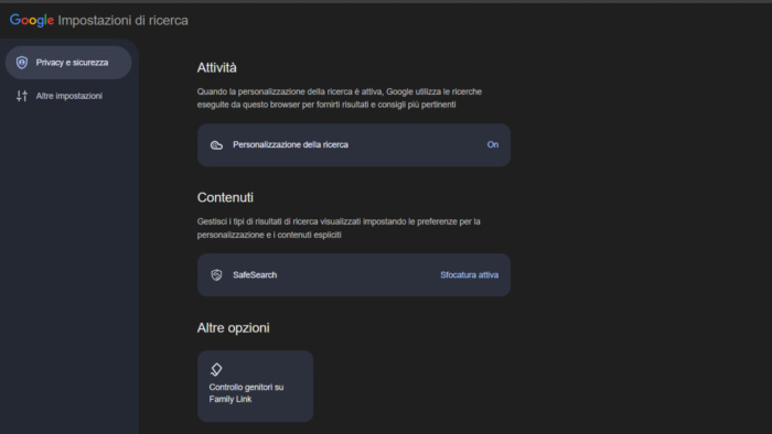 cos'è safesearch