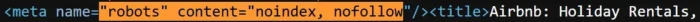 A no-follow code in Google.