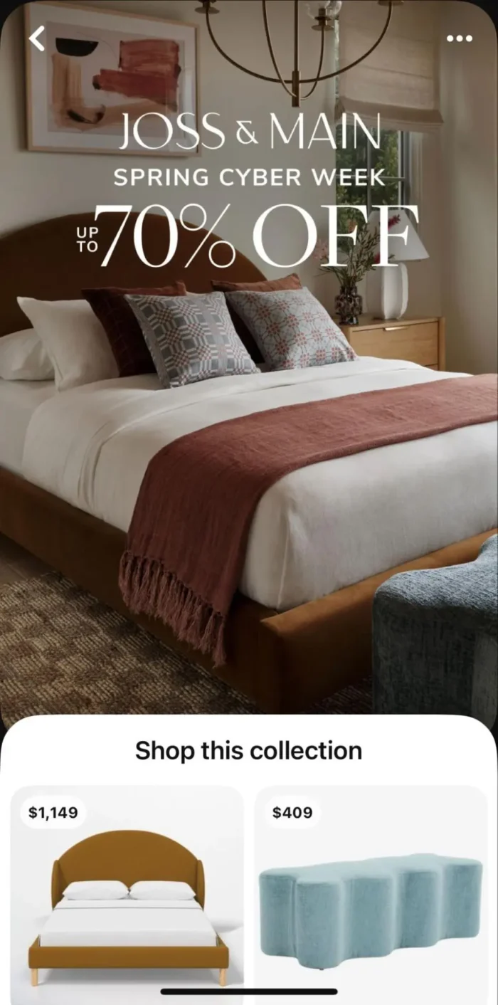 A Collections Pin on Pinterest.