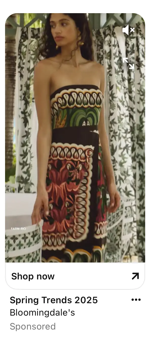 A Bloomingdales Landing Page.