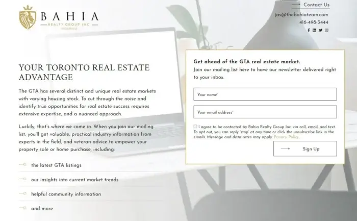 An email marketing campaign for real estate.