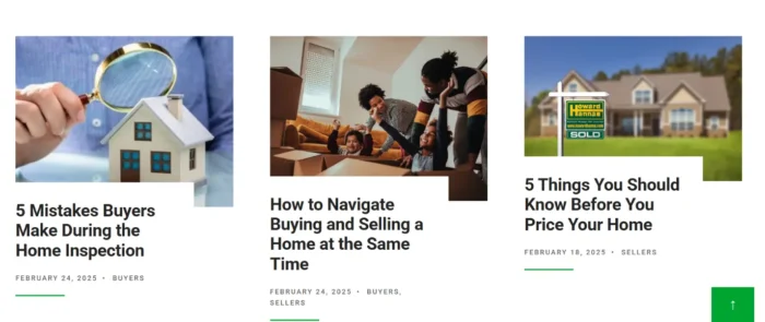 Examples of blog posts on real estate.