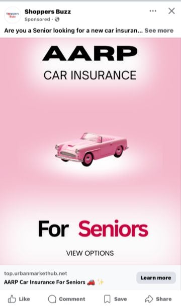 An example of ad hijacking from Meta's ad library.