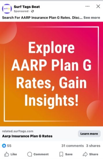 An example of ad hijacking from Meta's ad library.
