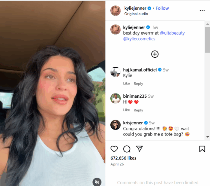 โพสต์ Instagram จาก Kylie Jenner