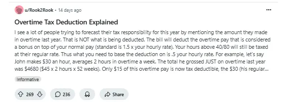 A Reddit post example.