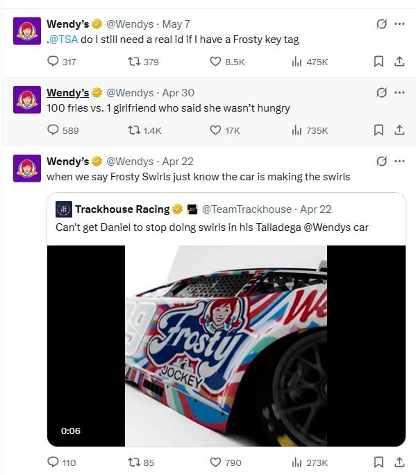 A Wendy's tweet series.
