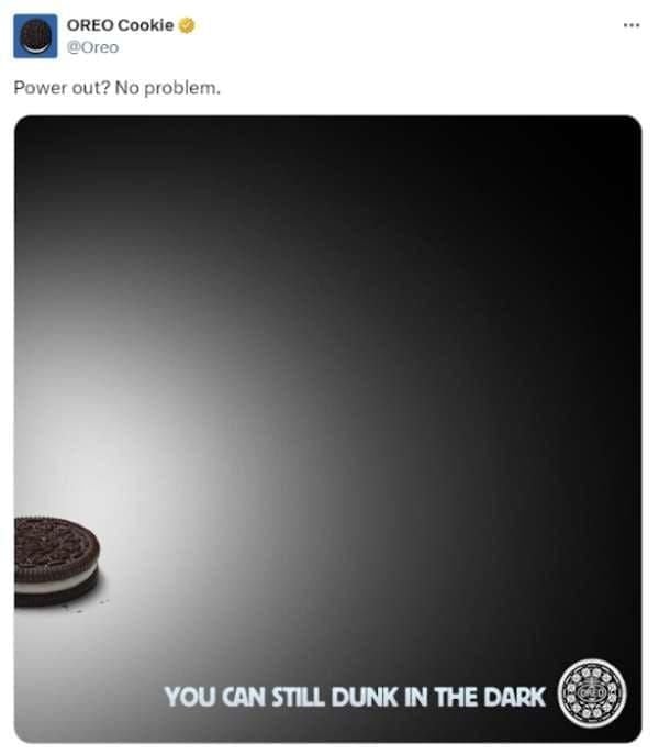 An Oreo Cookie post on Twitter.