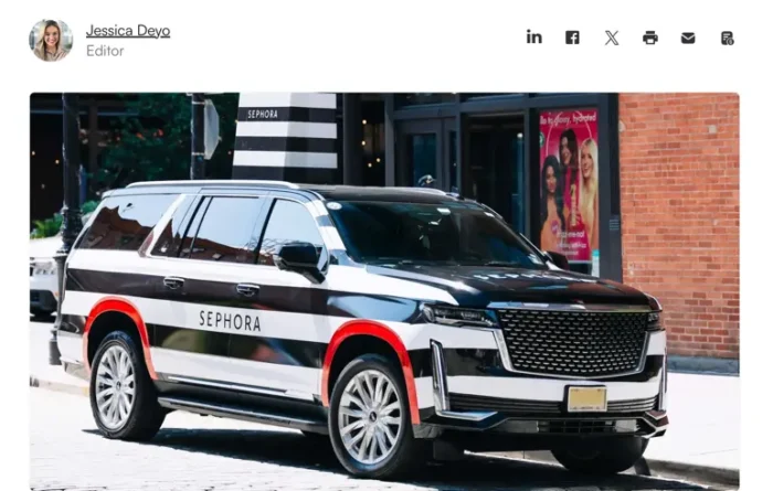 An example of Sephora's Delivered to Beauty campaign.