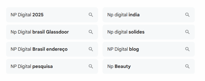 recursos de SERP: pesquisas relacionadas