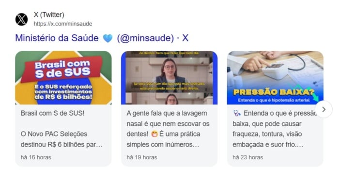 recursos de SERP: x (twitter)