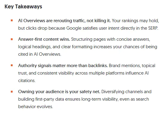 An example of key takeaways.