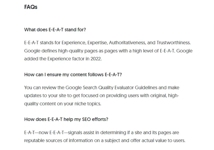 FAQs from the Neil Patel website.