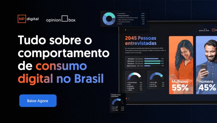 banner escrito tudo sobre o comportamento digital