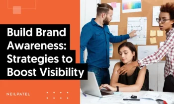 A graphic that says "Build Brand Awareness: Strategies to Boost Visibility."